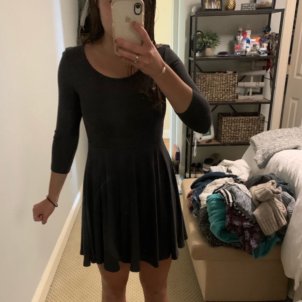 Grey flowy dress